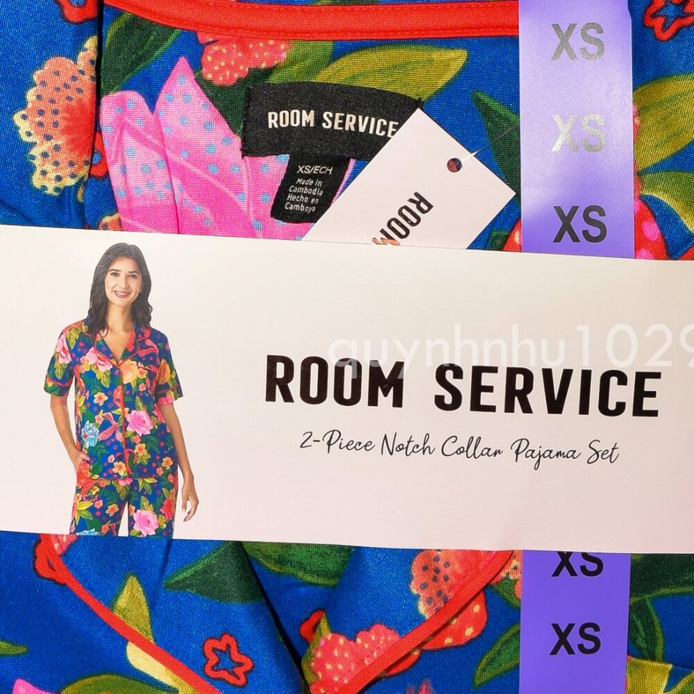 Room Service Women's Notch Collar Pajama Set - Picture 6 of 12